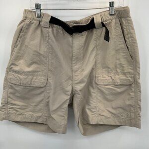 The North Face Mens XL Beige Nylon Cargo Hiking‎ Shorts With Adjustable Belt